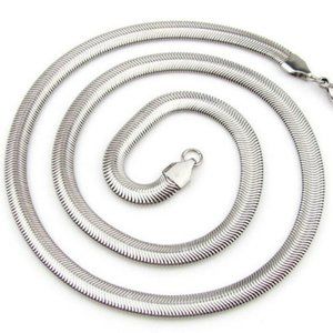 Men's Necklace Snake Chain Stainless Steel 24" 6mm Party Gift